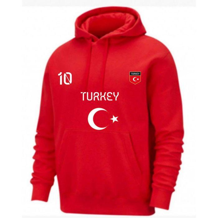Sweat à Capuche Homme inspiration Turquie rouge - Rouge