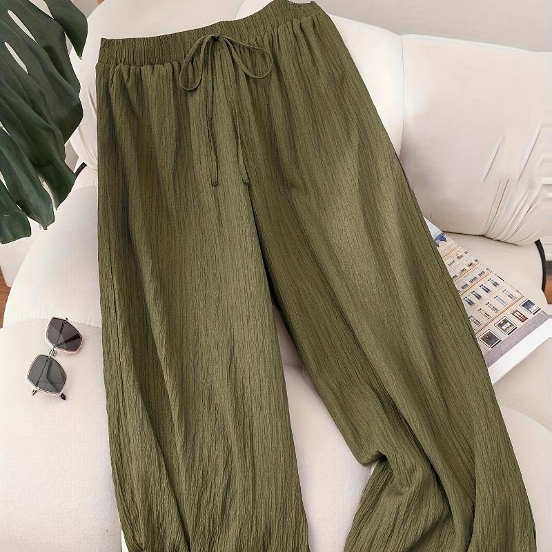 Comfortable Women's New Spring Summer Business Casual for Women Pants  Style Fashion Commute Elegant Purple for Lotus Root Pink Wide-Leg Pants
