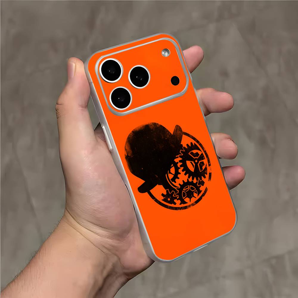 A C-Clockwork O-Orange Transparent White Phone Case For iPhone 17,16,15,14,13,12,11,Pro,Max,Plus Magnetic Wireless Charging