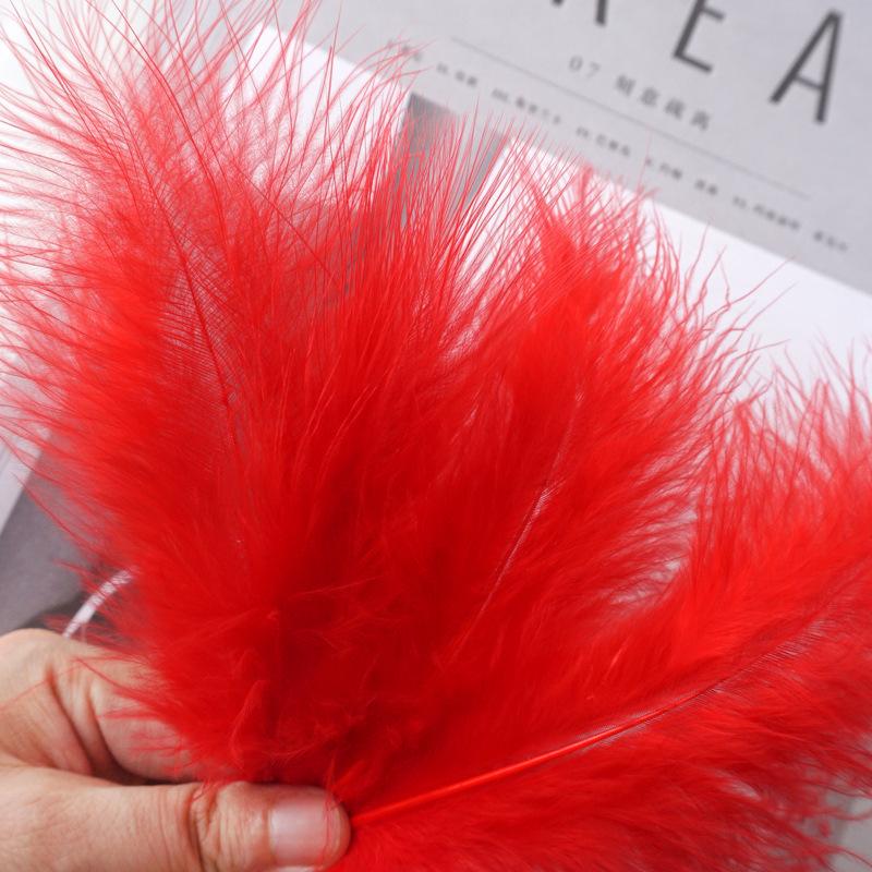 50Pcs Macaron Feather Color Turkey Full Velvet, Dream Catcher Hair Accessories Diy Handmade Materials Bouquet Stage Wedding Decoration