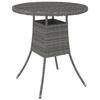Garden Table Gray 70x70x73 Cm Poly Rattan