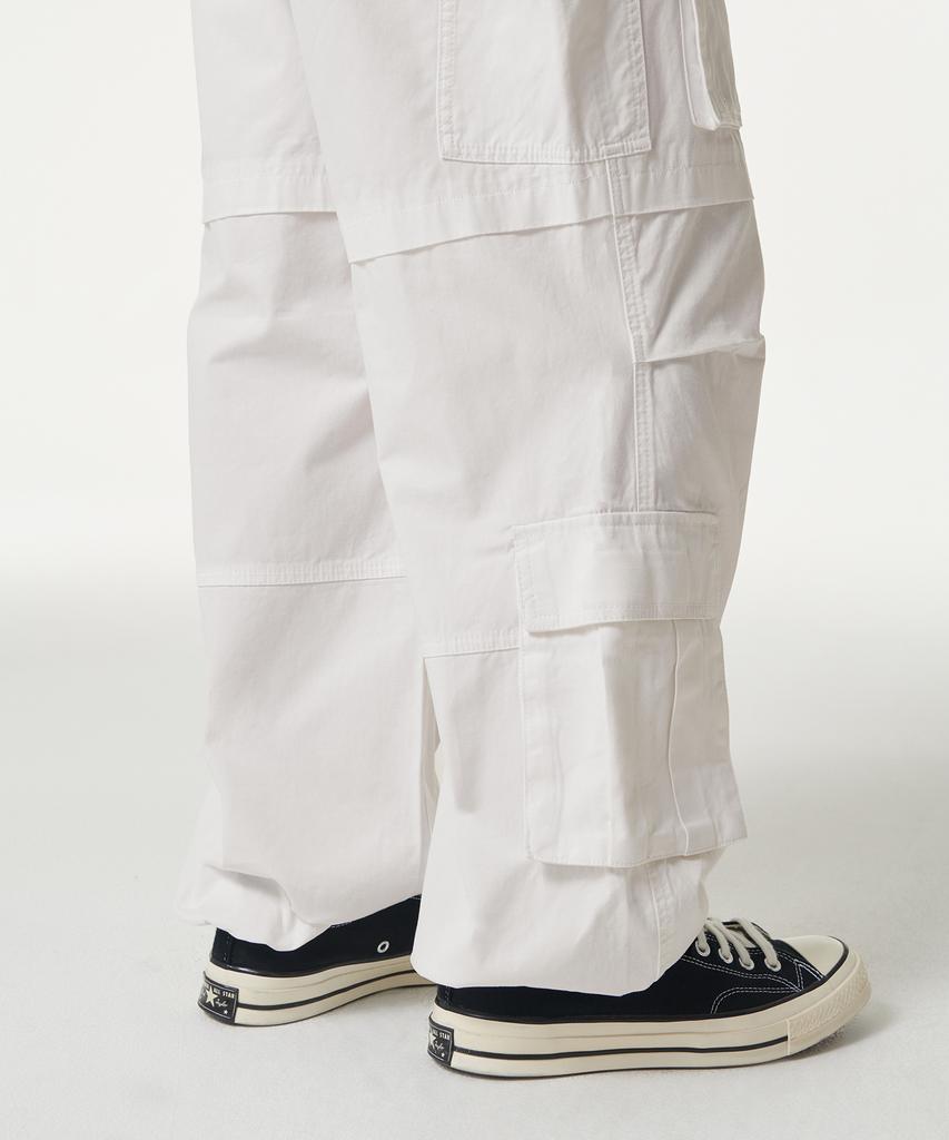 MUSINSA STANDARD Cotton Multi-Pocket Parachute Cargo Pants [Off-White]