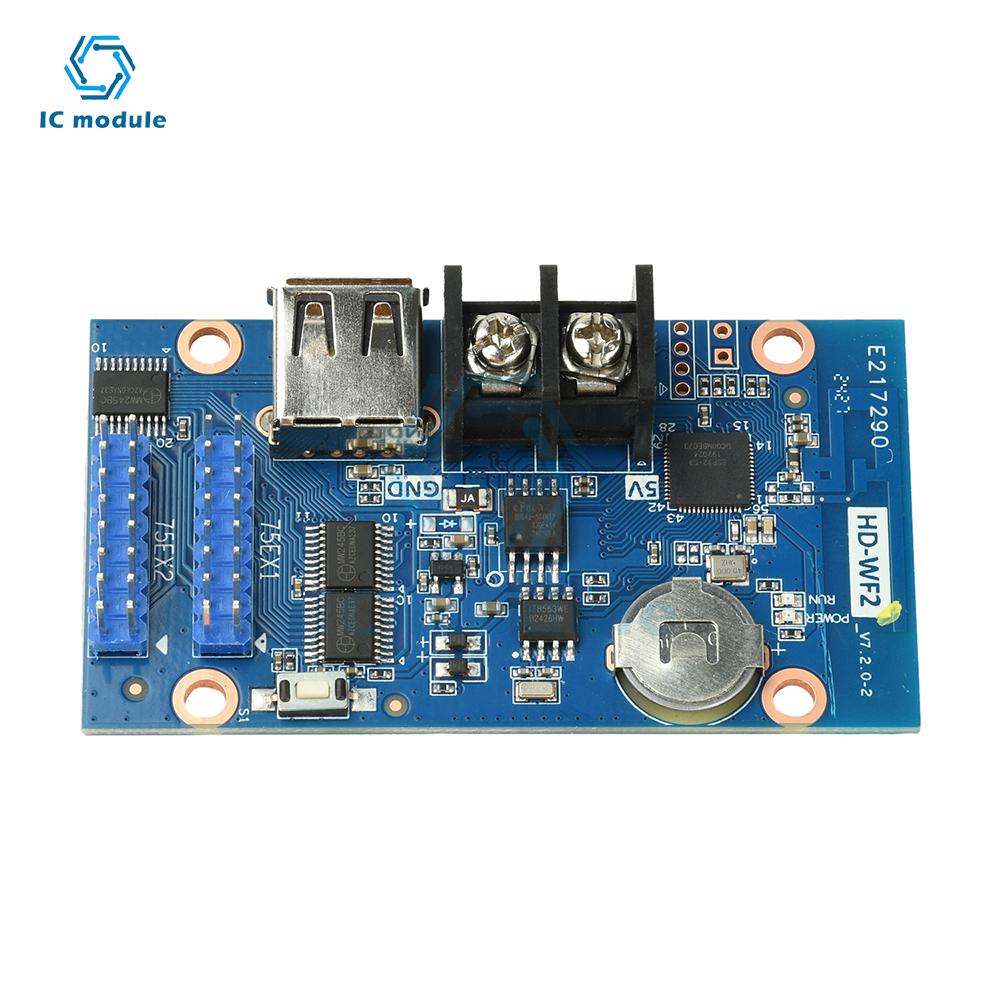HD-WF2 WiFi & USB LED Display Control Card - DC 4.2-5.5V for Full Color Storefront Sign, Advertising Screen, and LED Strip