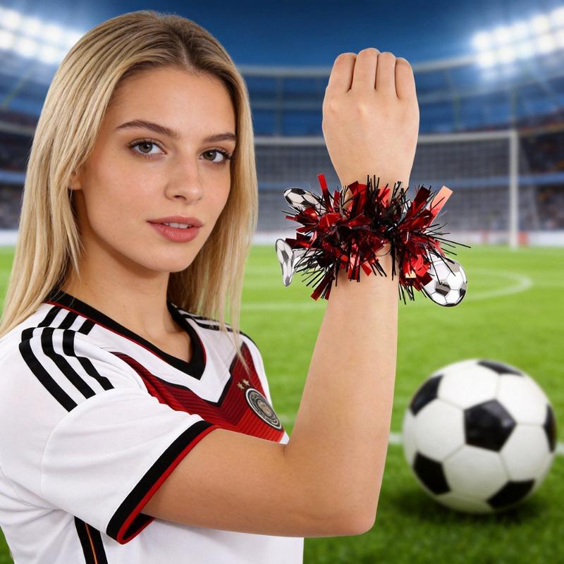 1PC World Cup Football Wrist Flower Sports Theme Party Performance Decorative Colored Bar Bracelet Flower Cheering Props