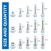 Stainless Steel Hex Socket Screws Kit 500 Pieces M3/M4/M5 with Nuts and Washers for Reliable Fastening In a Variety of Projects