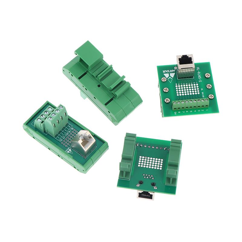 Rj45 Adapter Terminal Cat5E Cat6 Adapter Board Network Port Din35 Guide Rail Installation Accessories