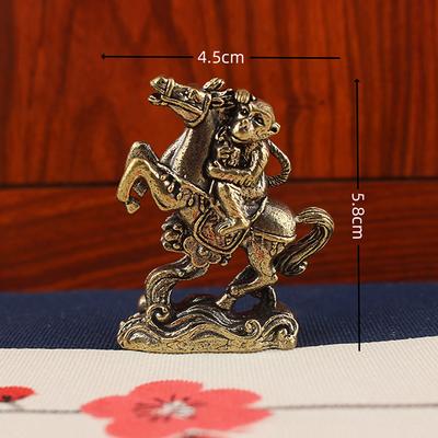 Vintage Brass Horse Statue Desktop Ornament Decoration Creative Metal Craft Home Decorations Zodiac Horse Statue Stereoscopic