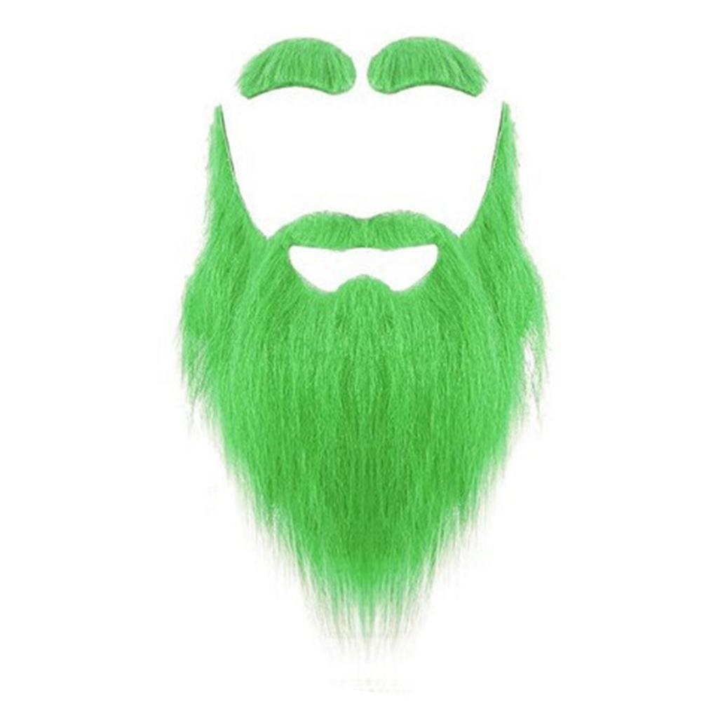 Green Tall Hat Beard for Saint Patrick Day with Bowtie Festival Decors Irish National Day Gathering Party Costume Props