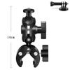 Bicycle Riding Clip Fixed Bracket Bike Handlebar Mount Holder Adapter Clamp Base w 1/4 for Gopro Action Osmo Insta 360 X4 X3