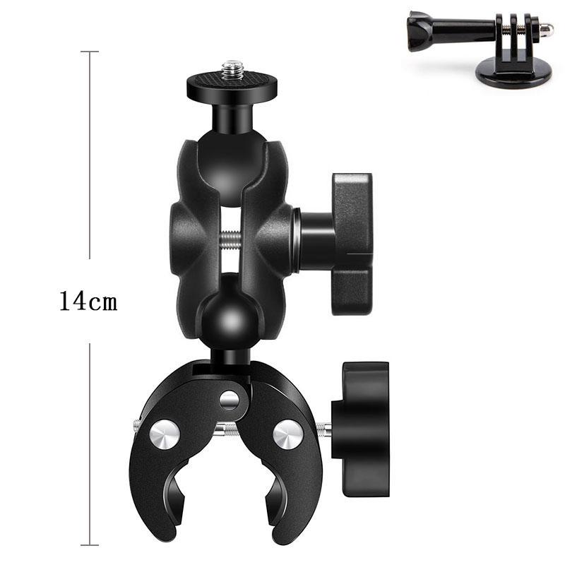 Bicycle Riding Clip Fixed Bracket Bike Handlebar Mount Holder Adapter Clamp Base w 1/4 for Gopro Action Osmo Insta 360 X4 X3