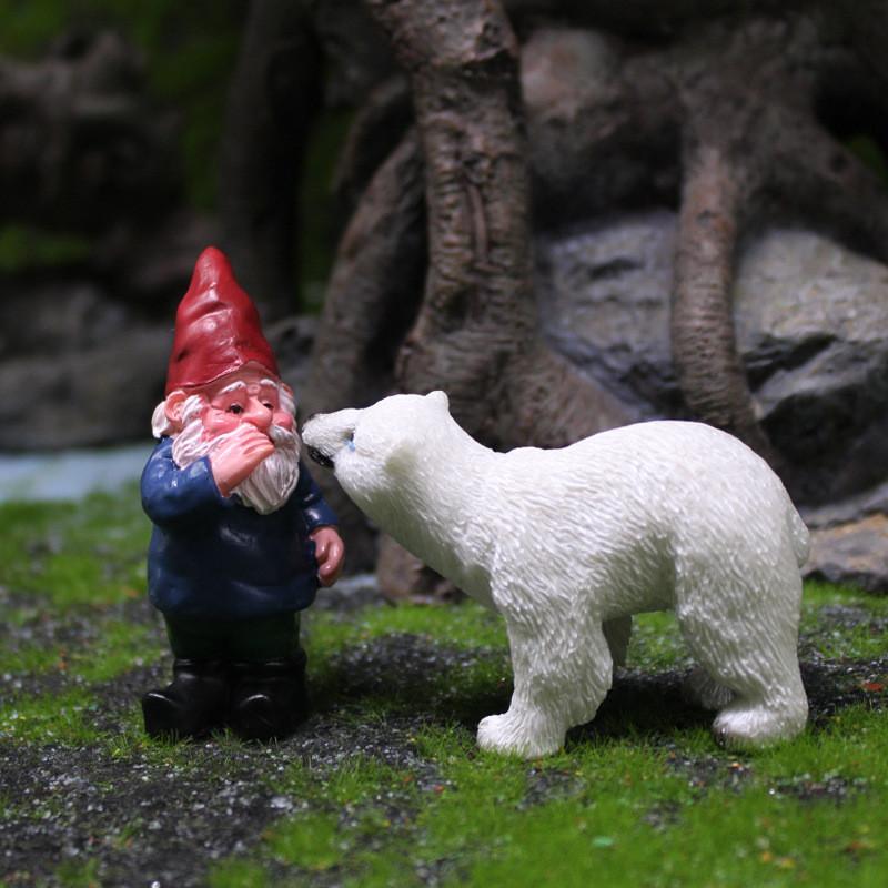 And Dwarf Polar Bear Ornament Garden Micro Landscape Decoration Suitable For Kid
