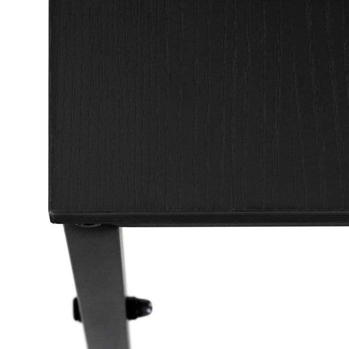 Bureau d'ordinateur - SPRINGOS - 120x48x122 cm - Métal noir - Étagères intégrées - Style industriel