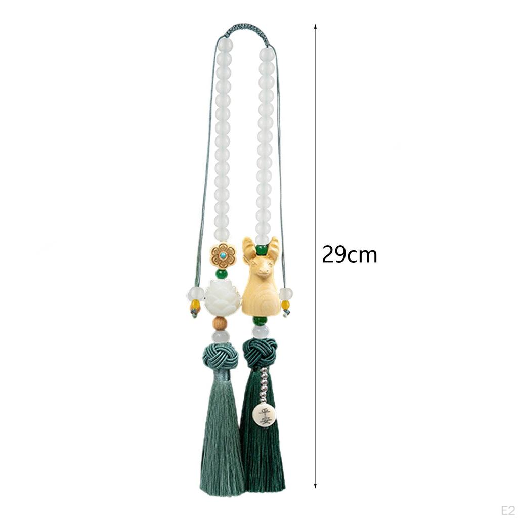 Car Rear View Mirror Pendant Decoration,Deer Statue Hanging Ornament Resin Sculpture for Home Decor