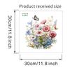 Various Green Plants Flowers Wall Sticker Bathroom Toilet Decor Decals Living Room Cabinet Home Decoration Self Adhesive Mural