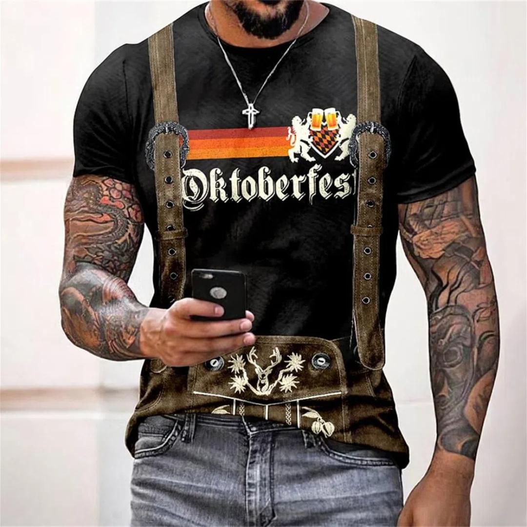 

Футболка с принтом в виде косплея с 3D-принтом для мужчин, повседневные топы с короткими рукавами, мужская одежда, футболка с надписью «Пиво», модная уличная одежда 6XL