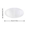 Oval Shape Paper Lamp Flying Saucer Shape Wall Sconce Light Fixture Ball Lampshade  Home Restaurant