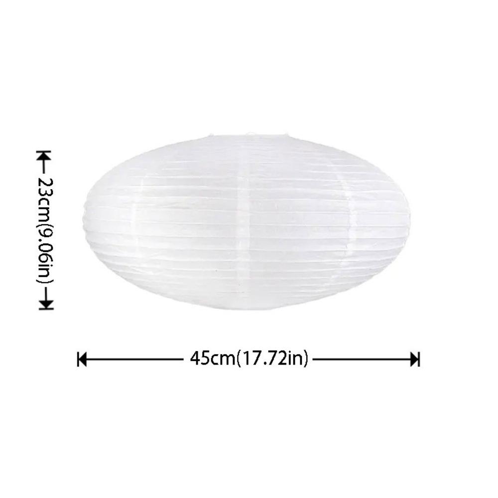 Oval Shape Paper Lamp Flying Saucer Shape Wall Sconce Light Fixture Ball Lampshade  Home Restaurant