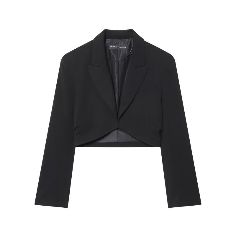2025 European Style Pleated Shoulder Short Winter Jacket Large