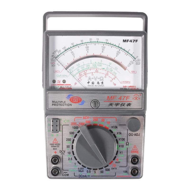 Multimeter s vnútorným magnetickým ukazovateľom typu MF47 Vysoko presný analógový multimetrový voltmeter pre priemysel
