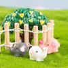 Micro Landscape Decoration Cute Cartoon Love Elephant Resin Decoration Gardening Accessories Desktop Car Decoration