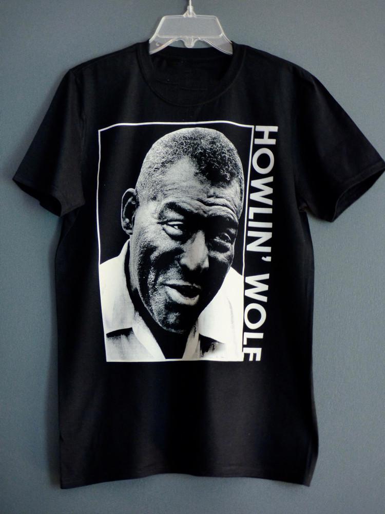 ВИНТАЖНАЯ ЧЕРНАЯ ФУТБОЛКА UNISEX с изображением Howlin  Wolf Все размеры от S до 45XL XZ948 Унисекс Футболка L