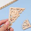 Furniture Parts Wooden Figurines Crafts Corner Appliques Frame Woodcarving Decorative Wood Carved