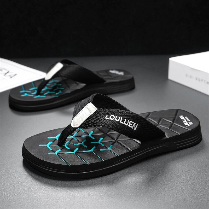 2025 Summer Flip-flops Men's Personalized Outer Wear Beach Shoes Outdoor Trend Soft Sole Non-slip Cool Slippers Men's Trend