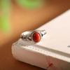 Women's Adjustable Retro Distressed Wheat Ear Ring - Ethnic Style Chinese Imitation Nan Hong Accessory