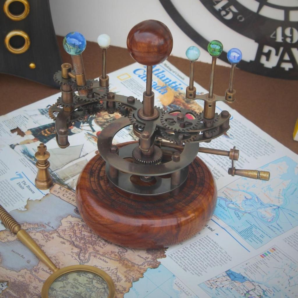Antique Orrery Vintage Home Decor Solar System Model Perfect Housewarming Gift, Gift for Husband, Tellurion, Elegant Functional Décor