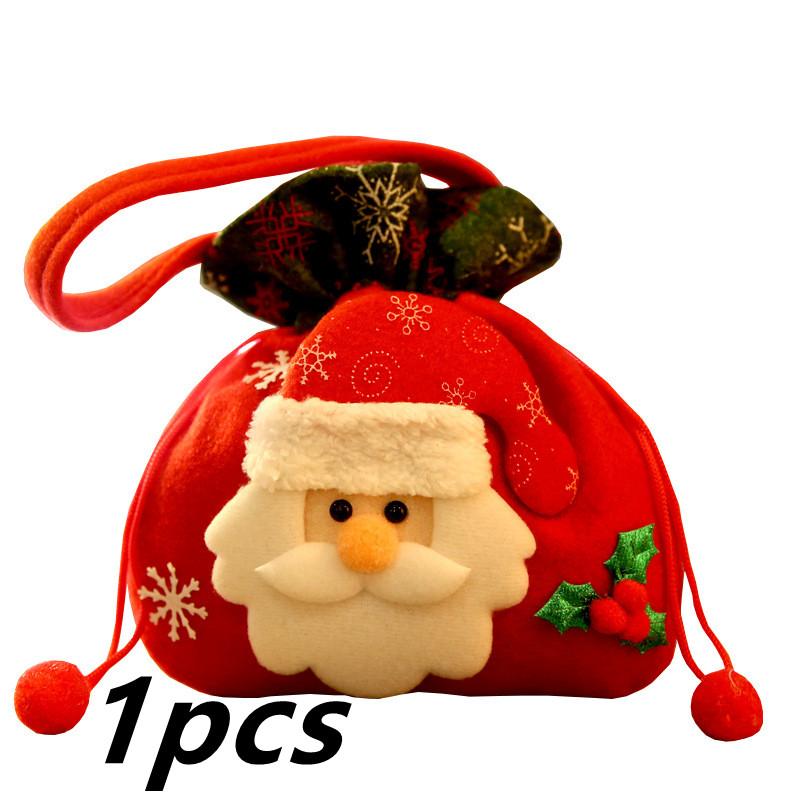 

Рождественская идея Яблочный мешок Санта Клаус Детский подарочный мешок Конфетный мешок Пучок 20x23cm