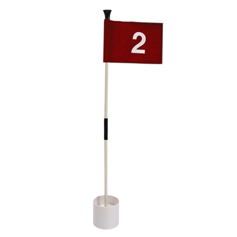 Portable Golf Practice Flagstick Set With ABS Putting For Indoor Outdoor Training