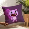 Cute Cartoon HHappy Tree Friends  Linen Cushion Covers For Decorative Sofa Home Pillows Case Car Chair Pillows Cases