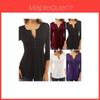 Fashion Women Slim Fit Long Sleeve Blouse Shirt Casual Cotton T-shirt For Effortless Style