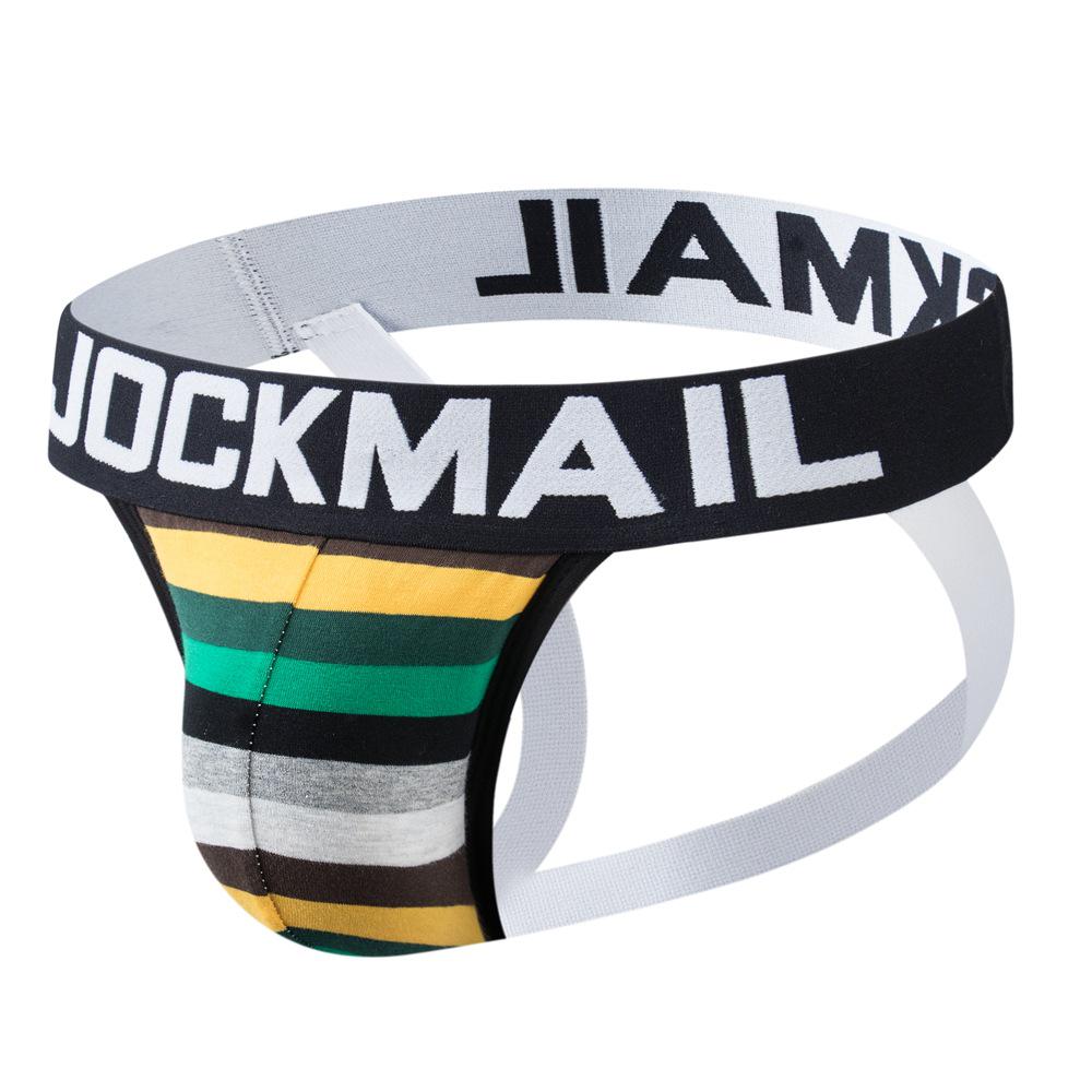 JOCKMAIL Mutande Uomo a Strisce Arcobaleno Vita Bassa in Cotone