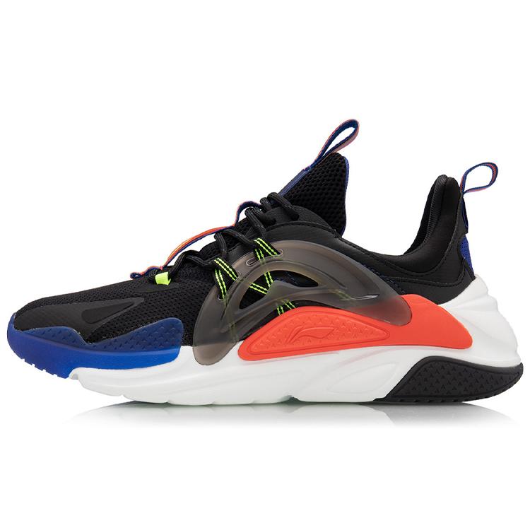 

New LiNing Spark Cushioning Anti Slip And Wear Resistant Low Top Sports Casual Shoes Men s Black Blue AGLQ057-4 41.5
