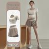 Premium Women's Color Block Sportswear Set - Short Sleeve Top & High-Waist Shorts, Yoga & Pilates Two-Piece Outfit