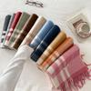 Spot autumn and winter women's models with scarves, retro classic British plaid fringed warm shawl