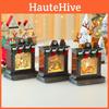 Fireplace Ornament Music Box With Snowman And Reindeer Christmas Decor Gift