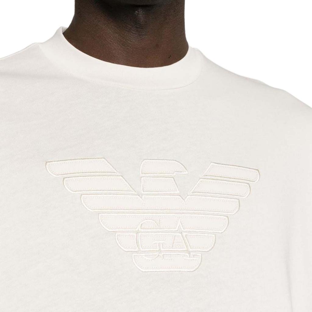 Emporio Armani SS24 Logo Round Neck Pullover Short Sleeve T-Shirt Men tops White 3D1T93-1J0EZ-0152