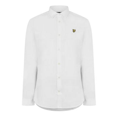 Mens Poplin Slim Long-Sleeved Shirt