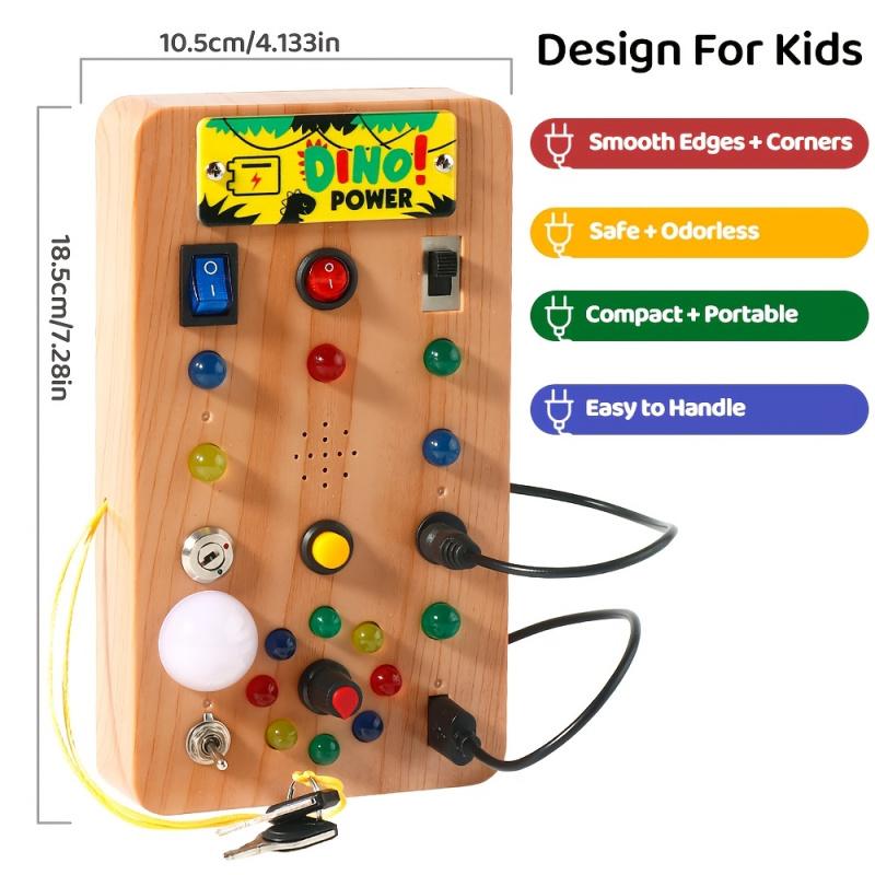 Interesting Toys Light Montessori Busy Board Sensory Toy With Led Simulation Switch Control Board Jigsaw Early Education Learning Children's Game