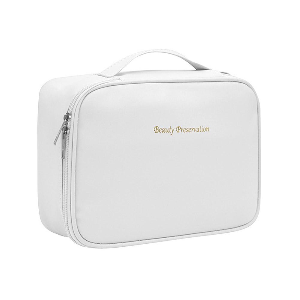 Large Capacity Makeup Cosmetic Case Multi-layer Waterproof Travel Bag Travel Organizer Essentials Toiletry Bags Accessories белый