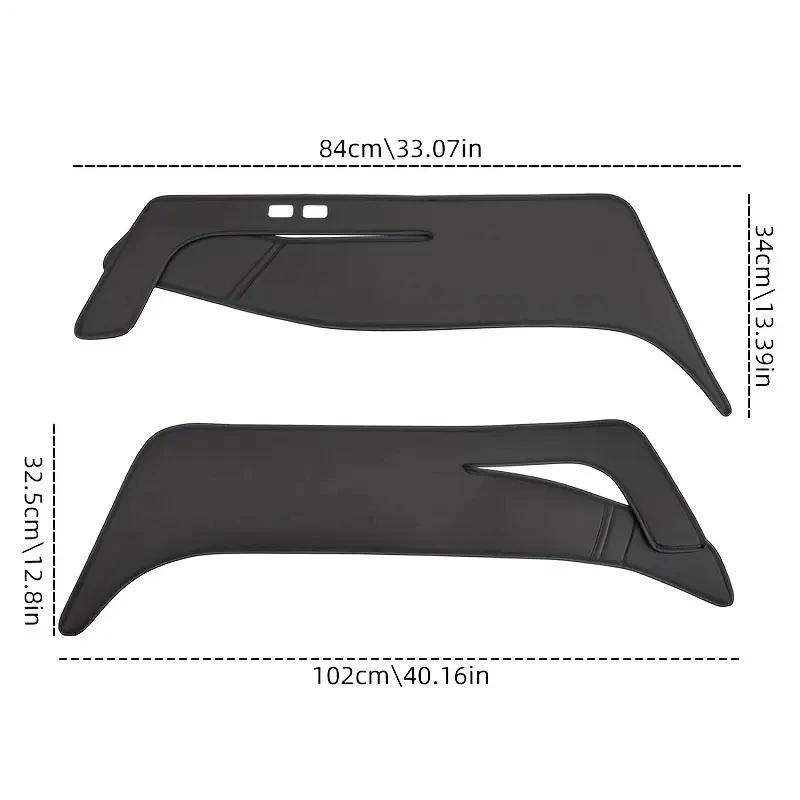 For Tesla Model Y Rear Trunk Both Side Guards Pad PU Leather Trunk Surface Corner Protective Cover Cargo Liner Anti Dirty Pads