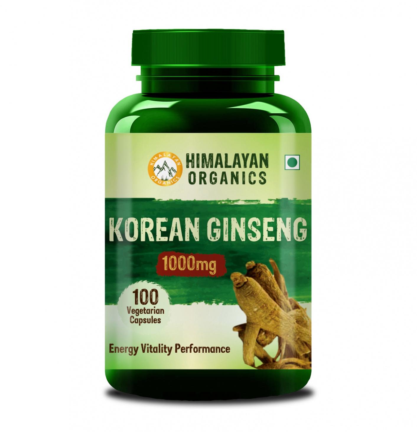 

Корейський червоний Женьшень (100 кап, 500 мг), Korean Red Ginseng, Himalayan Organics