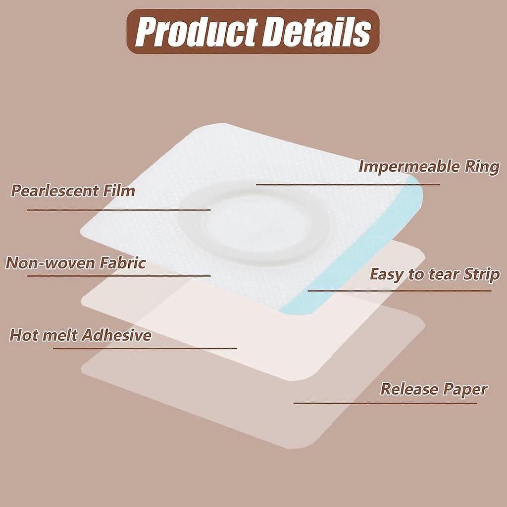 50Pcs Castor Oil Pack Wrap, Self-Adhesive Castor Oil Patches, Disposable Highly Absorbent Belly Button Blank Pack Anti-Le