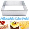 Rostfreier Verstellbarer Kuchenform DIY Mousse Kuchenring Backform Edelstahl Backform Küche