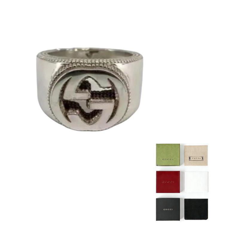 Gucci Interlocking G Ring Textured Emblem 479229-J8400-8106