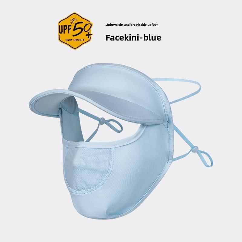 

Fashion Ice Silk Sun Protection Mask Full Face UPF50+ Anti-UV Neck Scarf Dustproof 3D Sunshade Face Mask Outdoor