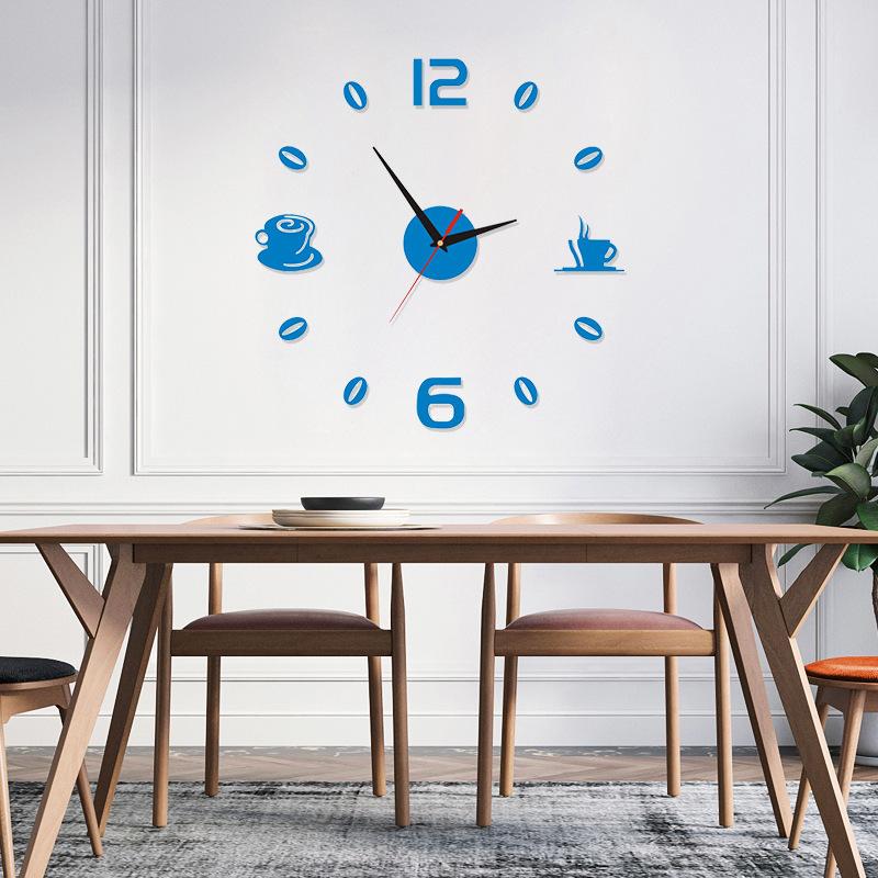 Creative Living Room Wall Clock 3D DIY Clock Digital Clock Art Clock Interesting Decorative Wall Sticker 3D Wall Clock