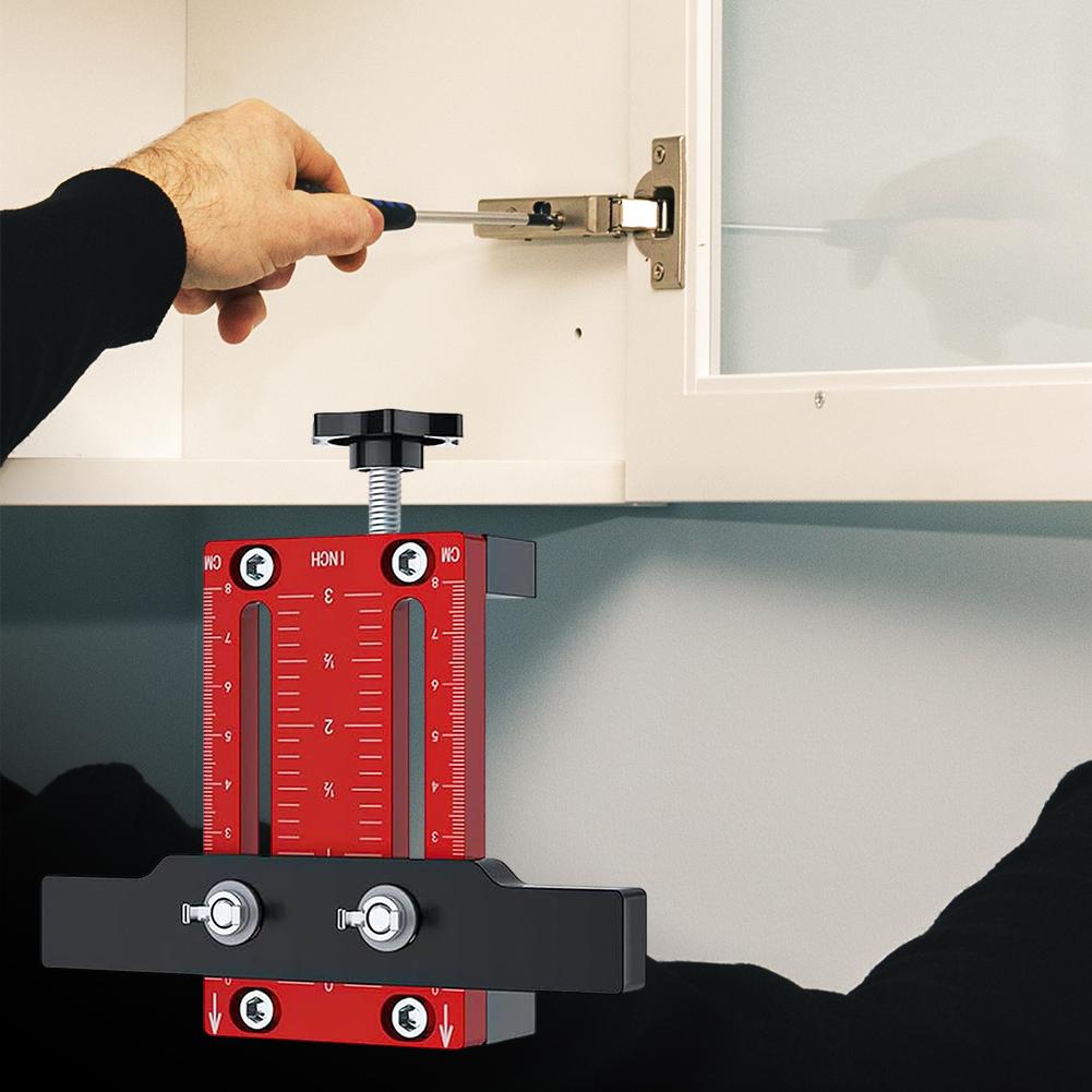 Cabinet Door Aluminium Alloy Mounting Tool Installation Jig Installation Positioner for Efficient Hinge Mounting